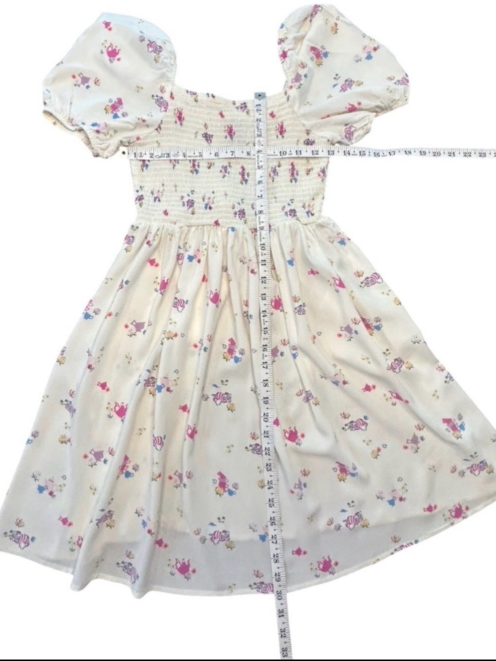 Disney BoxLunch Alice in Wonderland Icons Smocked Milkmaid coquette dress S - Picture 12 of 12